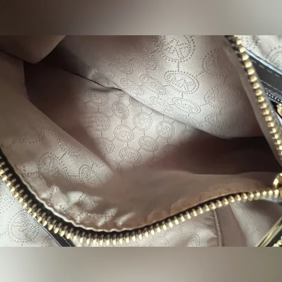 MICHAEL KORS Brown Checkered Purse